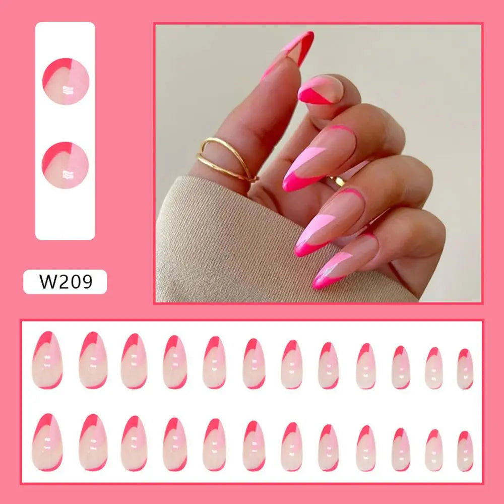 TEEK - 24pcs Shiny and Matte False Nails NAIL ART theteekdotcom W209  