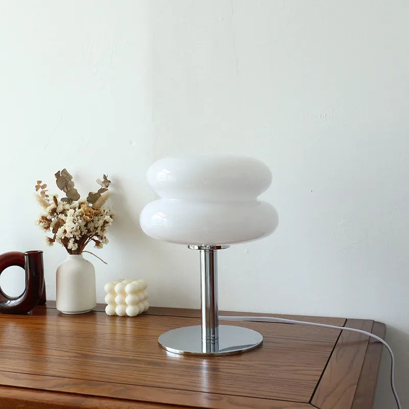 TEEK - Macaron Glass Table Lamps HOME DECOR theteekdotcom White A  