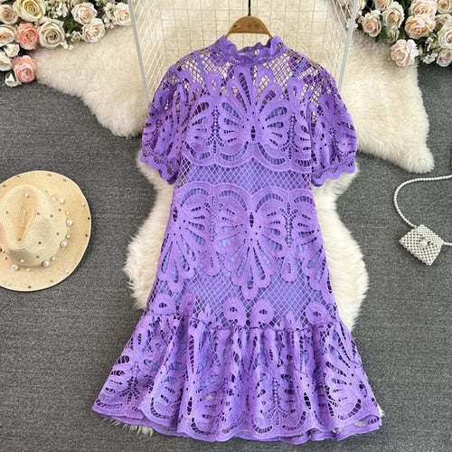 TEEK - Out Laced Mini Dress DRESS theteekdotcom Purple M 