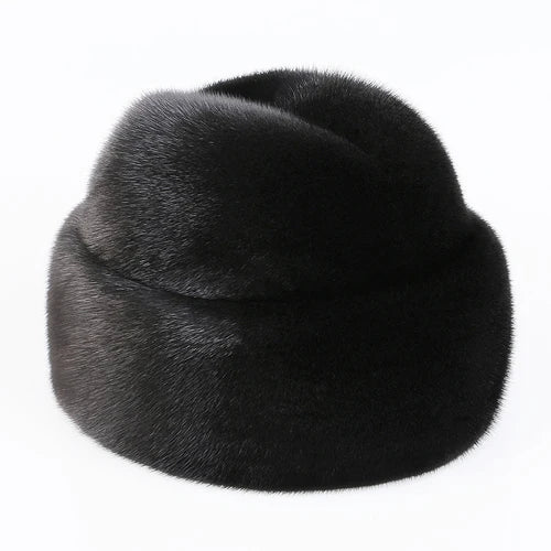 TEEK - Mens Mink Fur Hat HAT theteekdotcom Style 5 black 21.6-22in