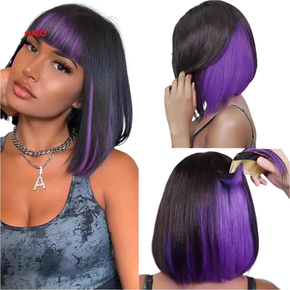 TEEK - Color Mix Ombre Short Bob Wig HAIR theteekdotcom   