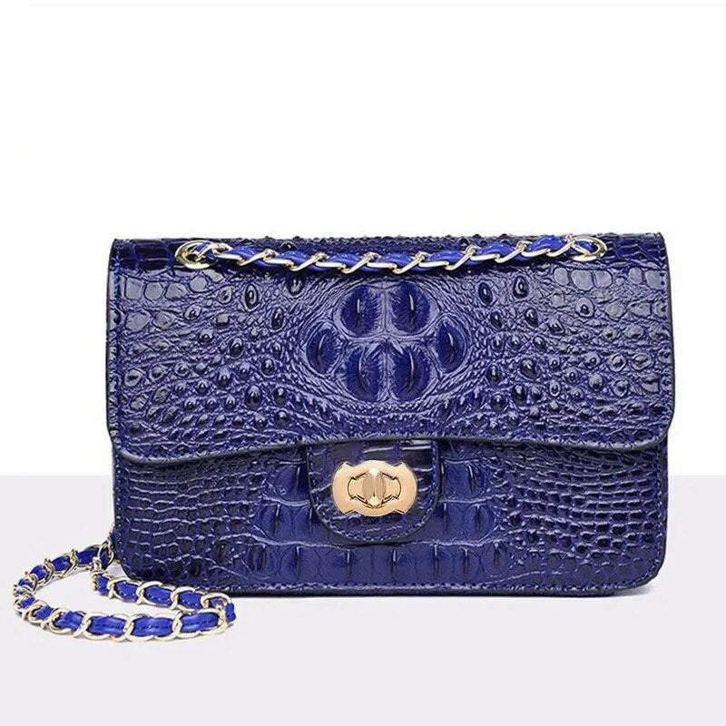 TEEK - Croco Dear Handbag BAG theteekdotcom blue  