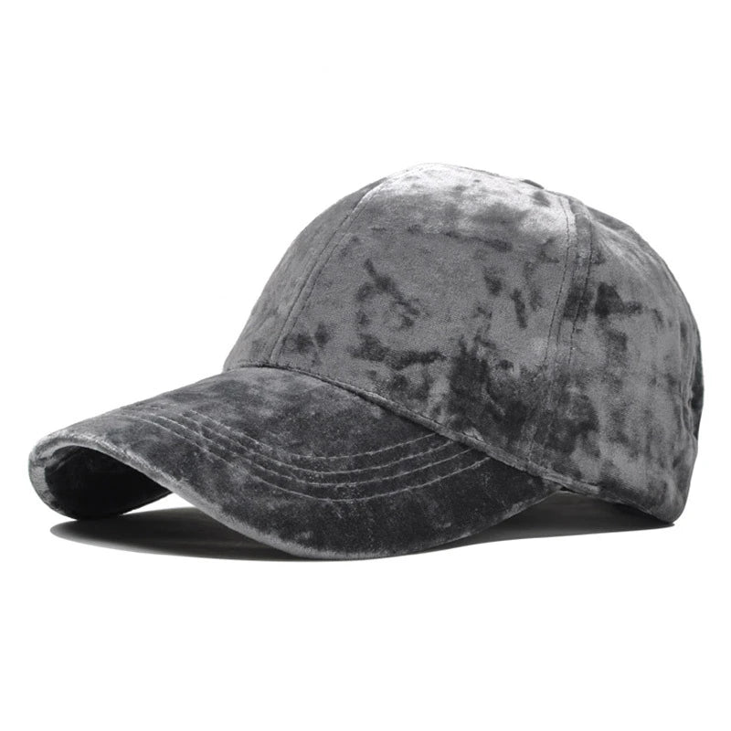 TEEK - Velvet Adjustable Solid Color Baseball Cap HAT theteekdotcom 05 Adjustable
