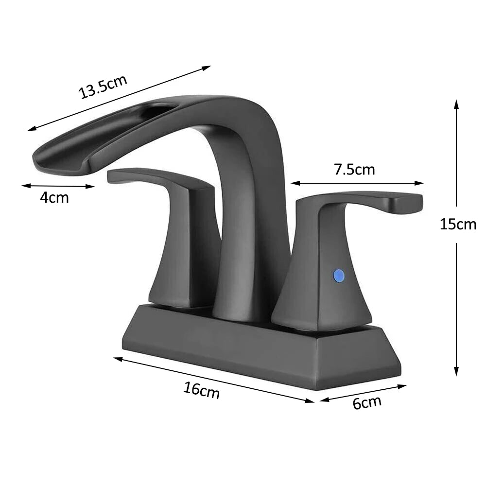 TEEK - 4” Waterfall Bathroom Sink Faucet HOME DECOR theteekdotcom   