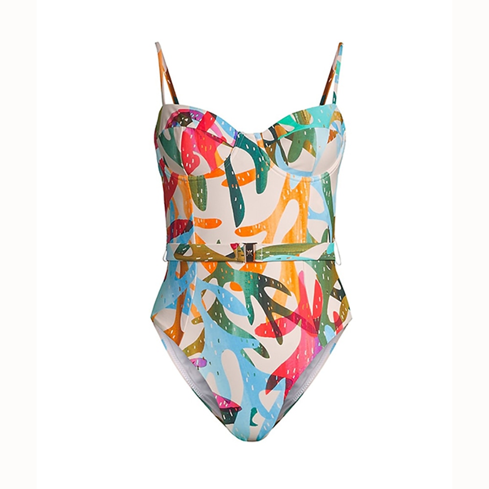 TEEK - Colorful Troppy Print Swimsuit or Sarong SWIMWEAR theteekdotcom Only swimsuit S 