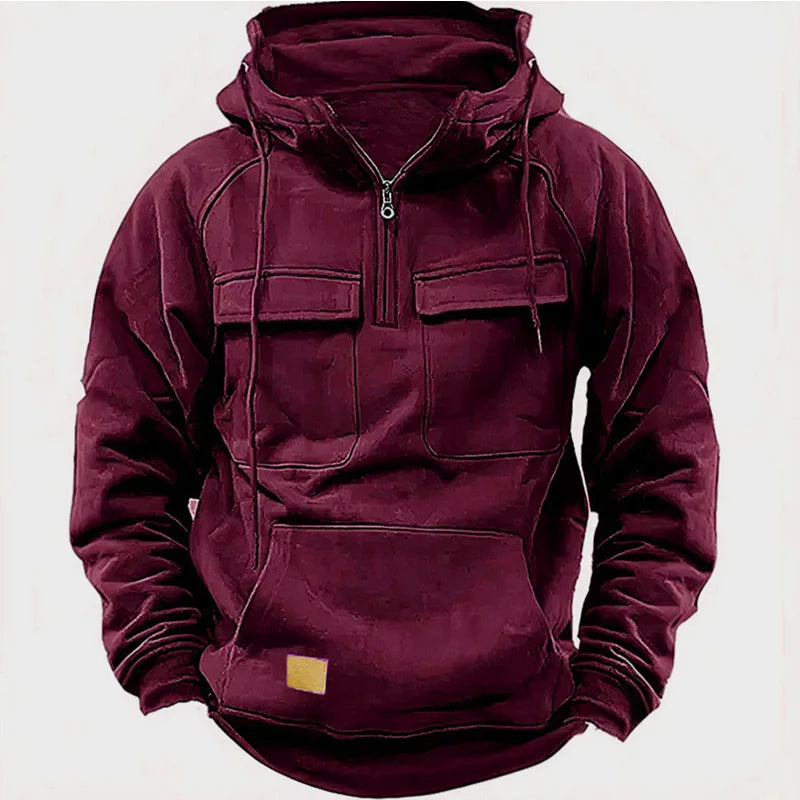 TEEK - Mens Hoodie Sweatshirt TOPS theteekdotcom Wine Red S