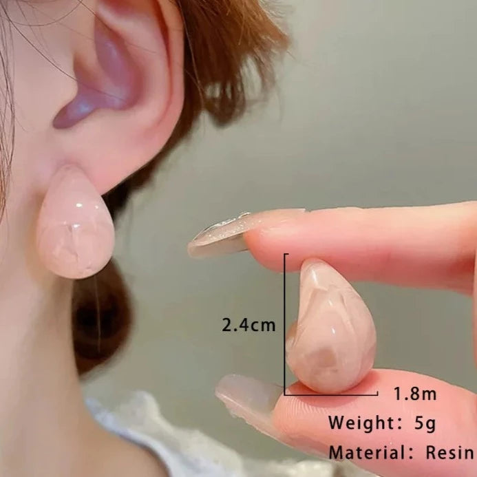 TEEK - Big Resin Drop Shape Earrings JEWELRY theteekdotcom   