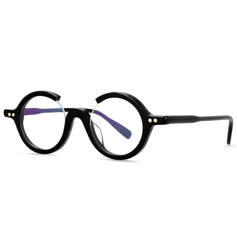 TEEK - Round Frame Half Frame Reading or Nearsighted Glasses EYEGLASSES theteekdotcom