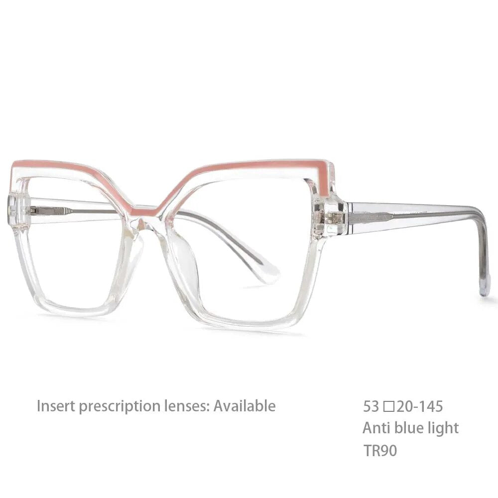 TEEK - Transparent ComputerEyez Glasses EYEGLASSES theteekdotcom Clear-Pink  