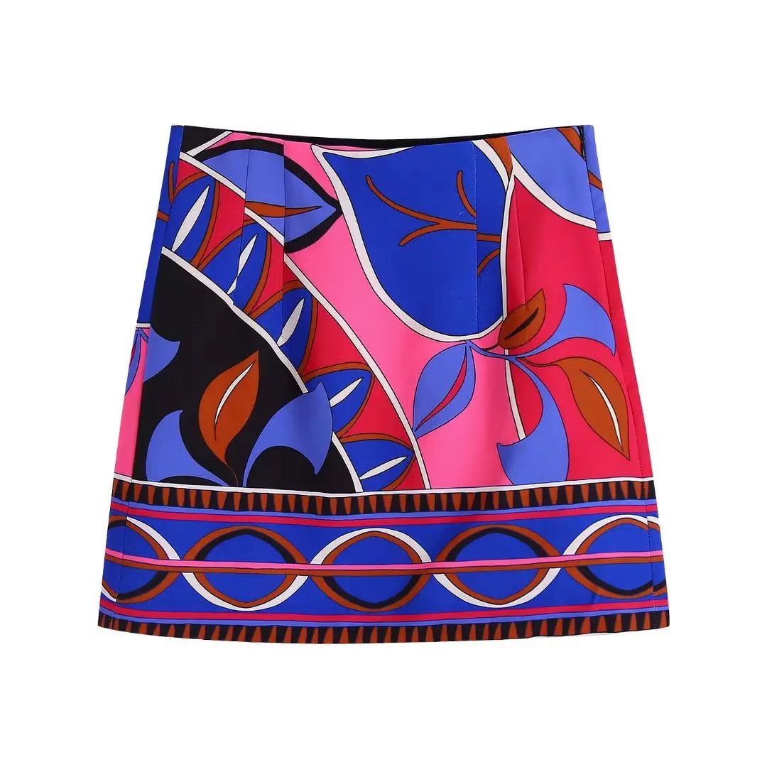 TEEK - Print Wide Leg Design Separates or Set SET theteekdotcom Print Skirt B XS 