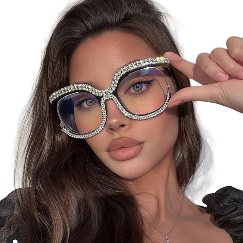 TEEK - Oversized Owl Diamond Glasses EYEGLASSES theteekdotcom