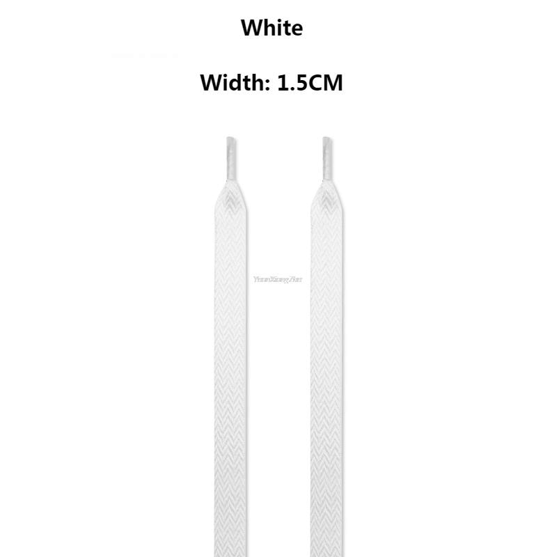 TEEK - Pair of Wide to Extra Wide Flat Shoelaces SHOELACES theteekdotcom 1.5 White 120cm 