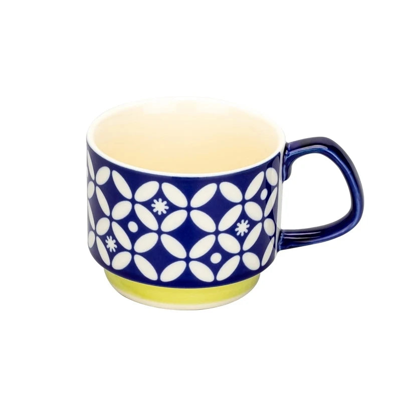 TEEK - 300ml Ceramic Underglaze Colored Stackable Mugs HOME DECOR theteekdotcom g  