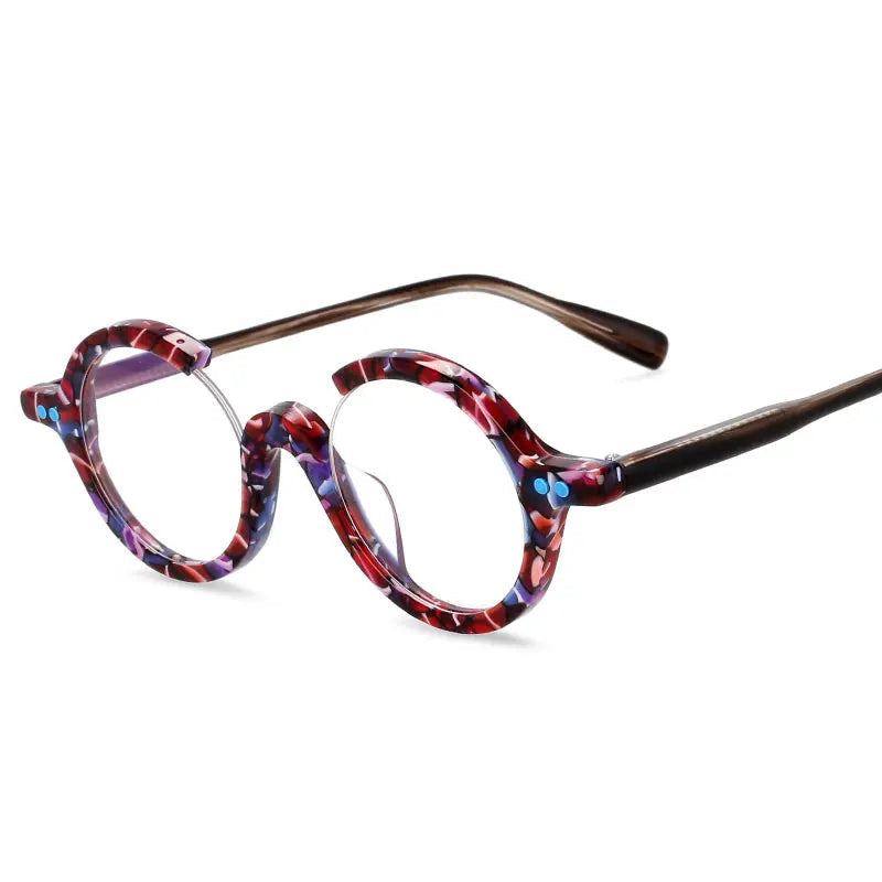 TEEK - Round Frame Half Frame Reading or Nearsighted Glasses EYEGLASSES theteekdotcom