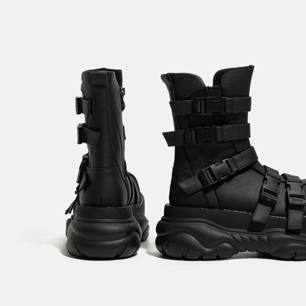 TEEK - Big Muffin Thick Bottom Buckle Boots SHOES theteekdotcom