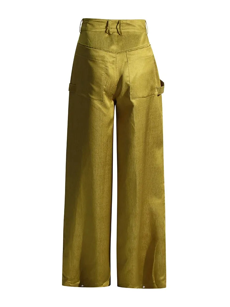 TEEK - Golden Green Pocket Chic Pants PANTS theteekdotcom   