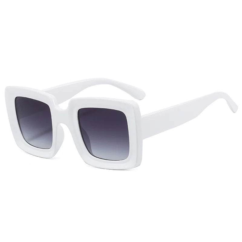 TEEK - Plunking Square Sunglasses EYEGLASSES theteekdotcom White-Gray  