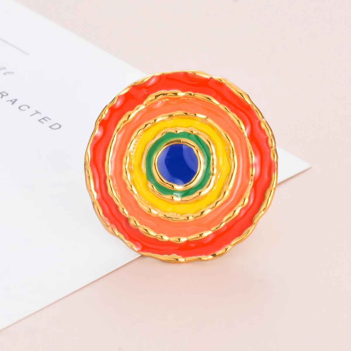 TEEK - Color Oil Drop Geometric Large Ring JEWELRY theteekdotcom   