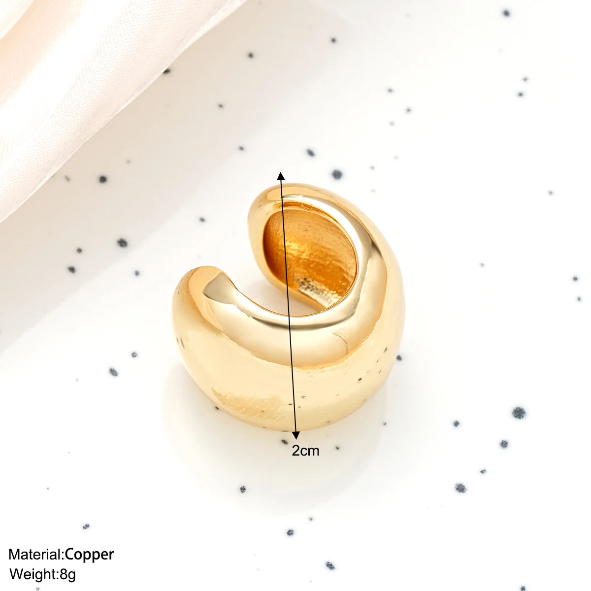 TEEK - Wide Clip-On Cuff Earrings JEWELRY theteekdotcom