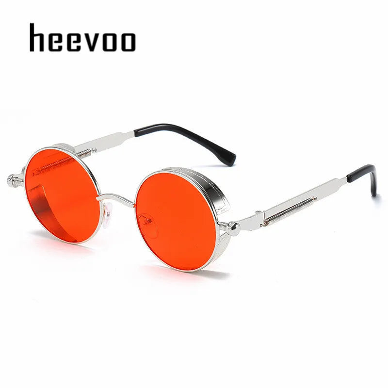 TEEK - Metal Round Mirror Glasses EYEGLASSES theteekdotcom Silver Red CHINA 1 pcs