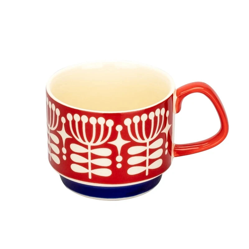 TEEK - 300ml Ceramic Underglaze Colored Stackable Mugs HOME DECOR theteekdotcom f  