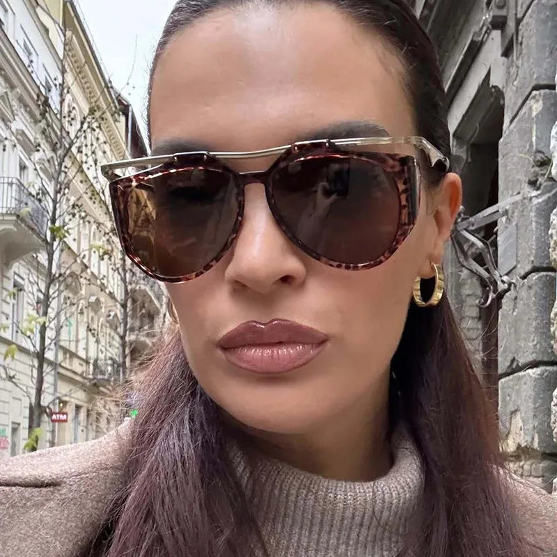 TEEK - Bended Oversized Double Bridge Sunglasses EYEGLASSES theteekdotcom