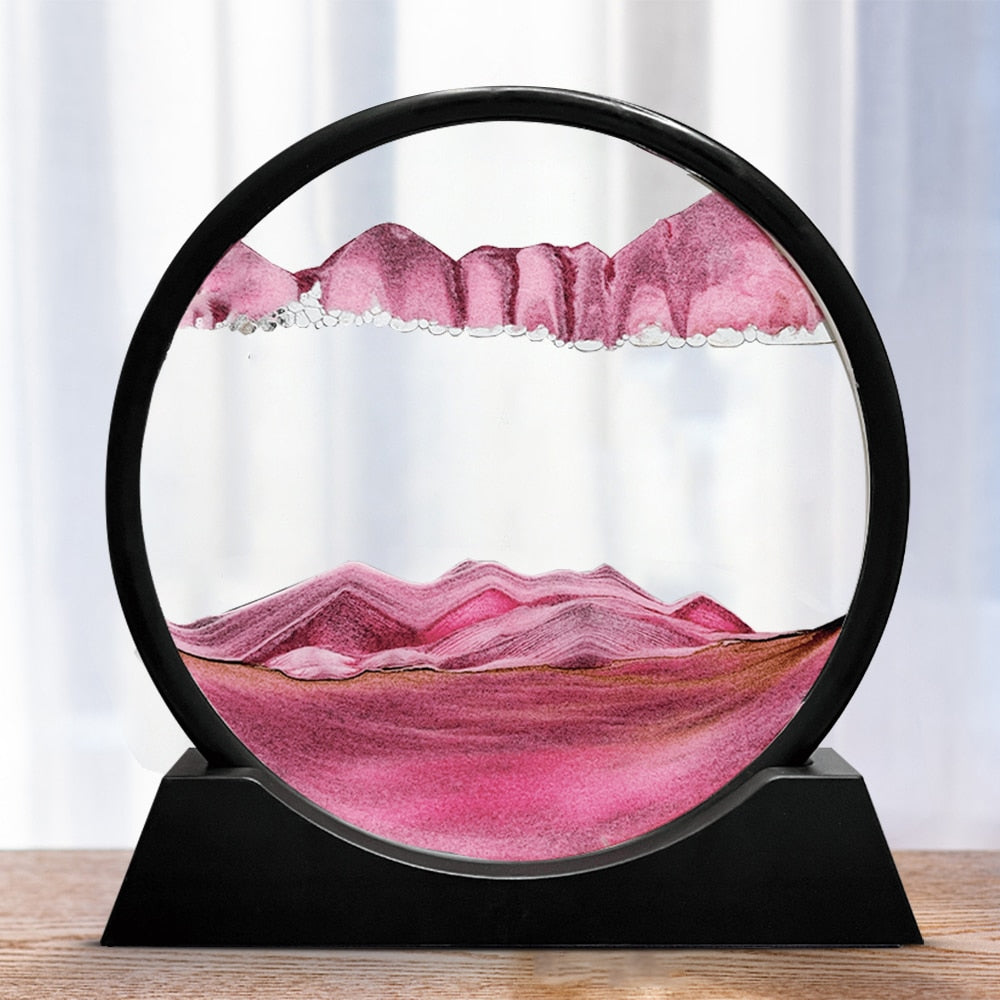 TEEK - Moving Sand Art 3D Hourglass Decor HOME DECOR theteekdotcom Pink 12 inch 
