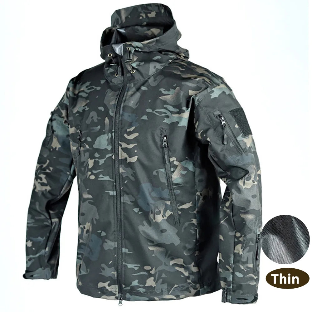 TEEK - Military Shark Soft Shell Jackets JACKET theteekdotcom MCBK  Thin S 45-57KG 