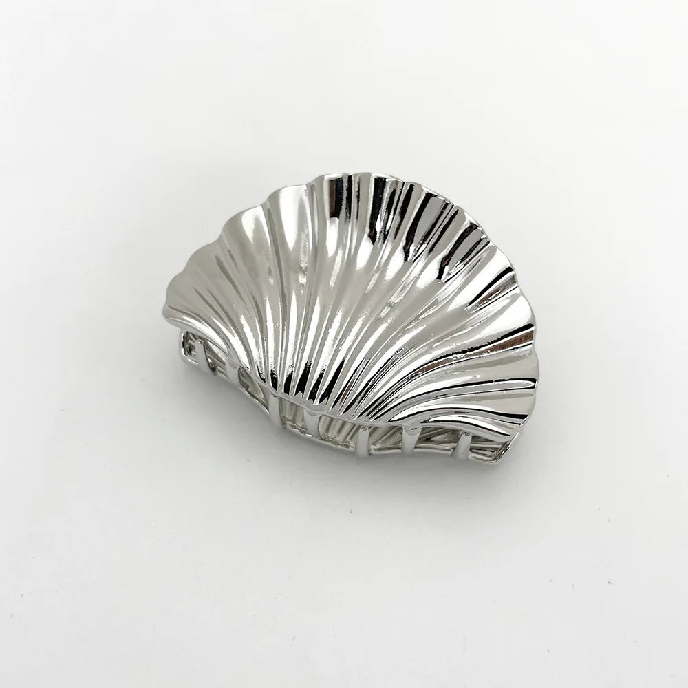 TEEK - Metal Shell Shape Hair Claw Clip HAIR CARE theteekdotcom Small Silver  