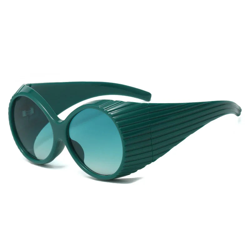 TEEK - Oversized Gradient GalaxSee Sunglasses EYEGLASSES theteekdotcom Green  