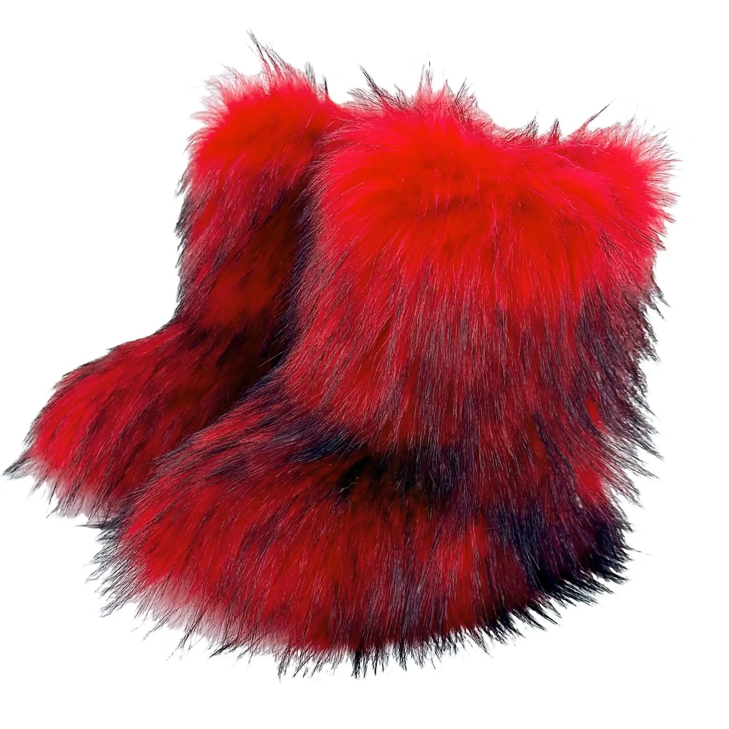 TEEK - Fluffy Faux Fox Fur Boots SHOES theteekdotcom