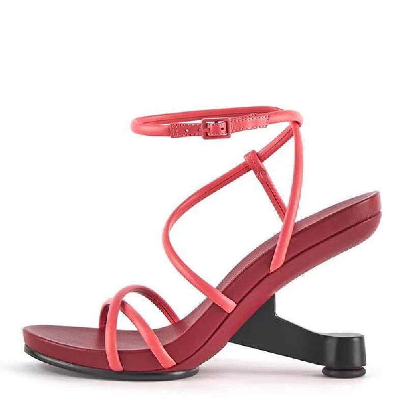 TEEK - Floor Foot Stand Gladiator Sandals SHOES theteekdotcom Red 8 