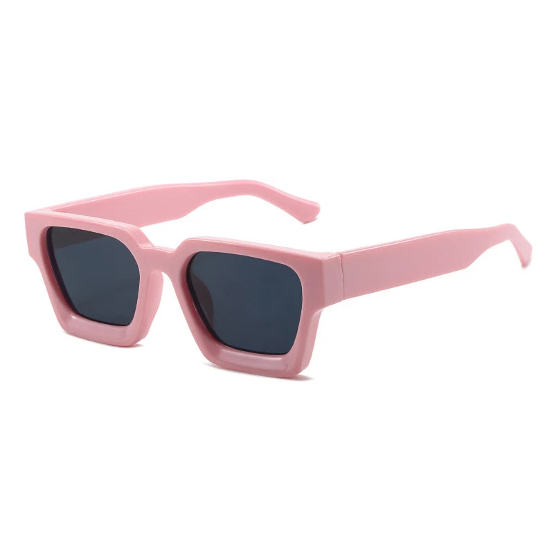 TEEK - Square Sunglasses Retro Tinted Shades EYEGLASSES theteekdotcom Pink Grey