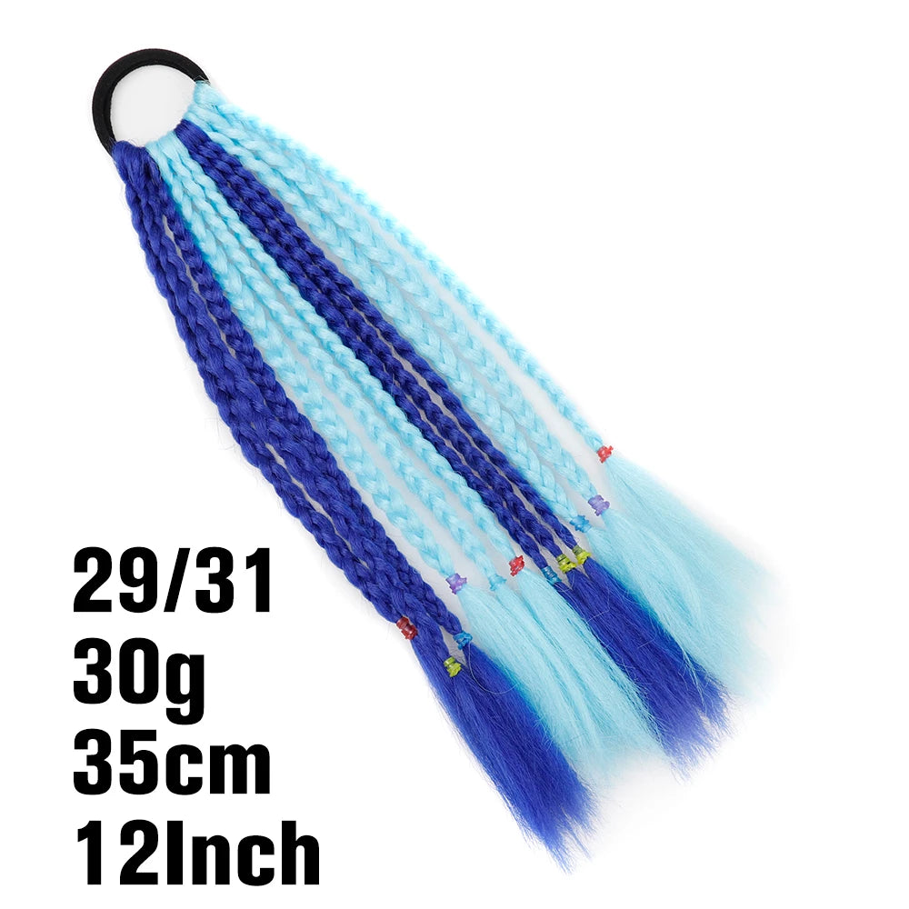 TEEK - 20 Inch Long Braided Synthetic PonytailHair Extension