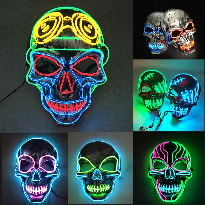 TEEK - Skull Head Luminous Mask COSTUME theteekdotcom