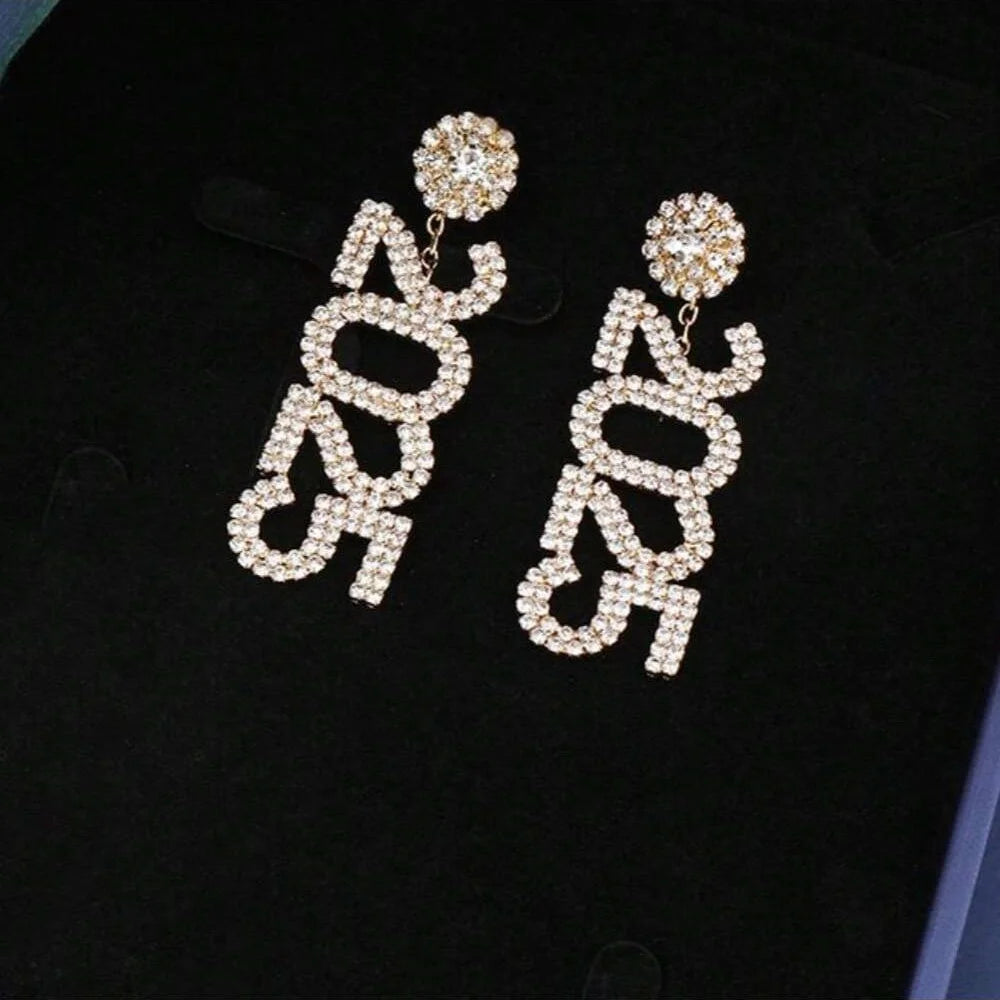 TEEK - Rhinestone 2025 Earrings JEWELRY theteekdotcom Gold