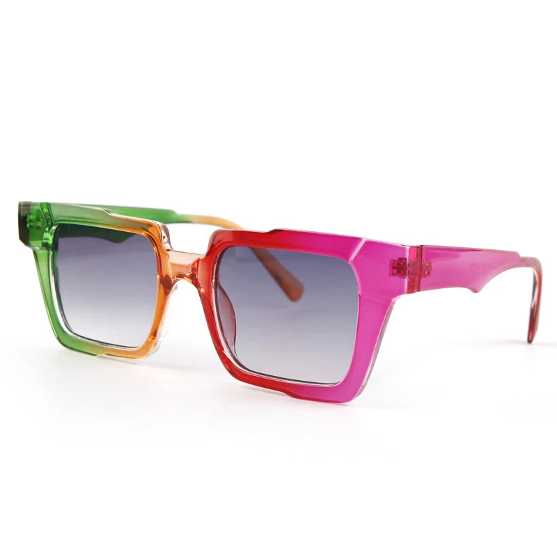 TEEK - Square Sunshade Eyewear EYEGLASSES theteekdotcom Purple green grey