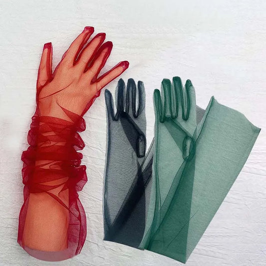 TEEK - Ultra Thin Tulle Elbow Gloves GLOVES theteekdotcom   