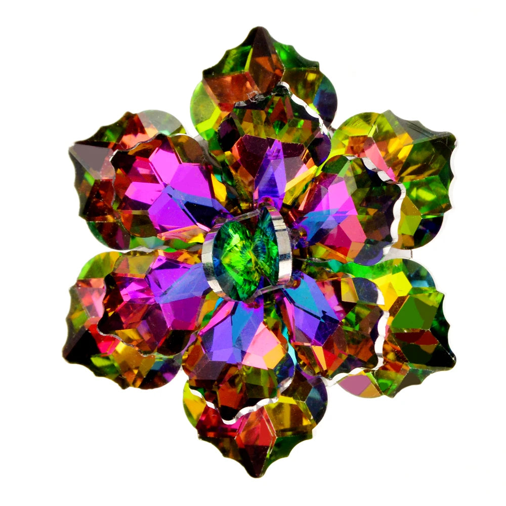 TEEK - Shining Crystal Flower Brooch JEWELRY theteekdotcom mix mix