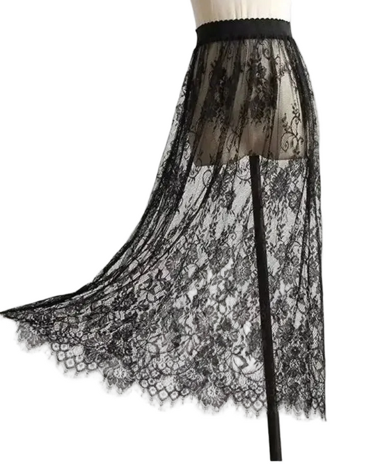 TEEK - High Waist Lace Underdress Skirt SKIRT theteekdotcom
