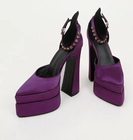 TEEK - Platform High Heeled Shoes SHOES theteekdotcom Purple 5.5 