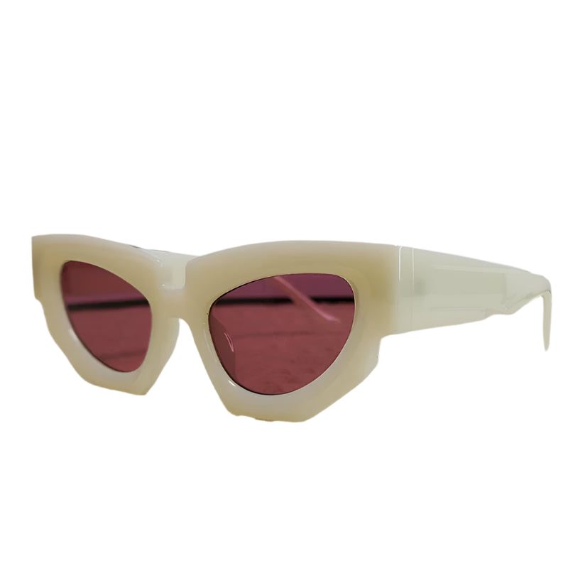TEEK - Shady Cat Eye Sunglasses EYEGLASSES theteekdotcom C5WhiteRed