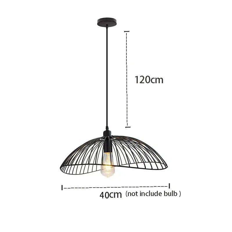 TEEK - Nordic Iron Hanging Light Fixture HOME DECOR theteekdotcom Special Black  E27  