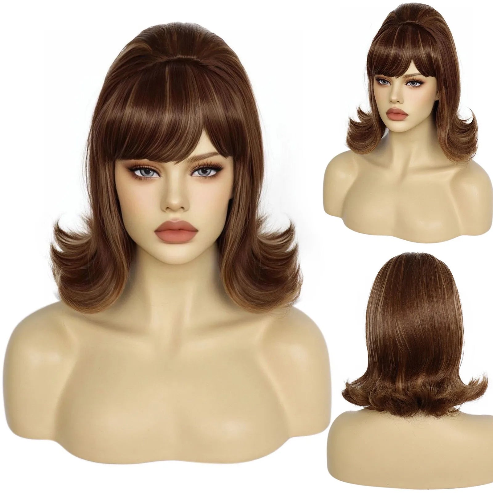 TEEK - Retro Pinup Beehive Flip Wig HAIR theteekdotcom   