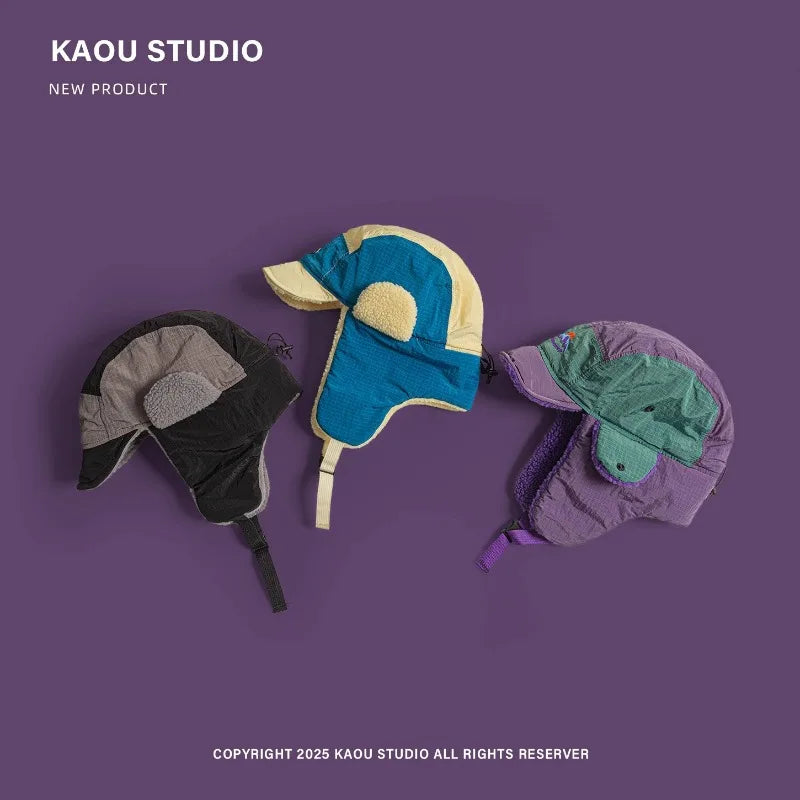 TEEK - Embroidered Plush Lei Feng Cap Earflaps Hats HAT theteekdotcom