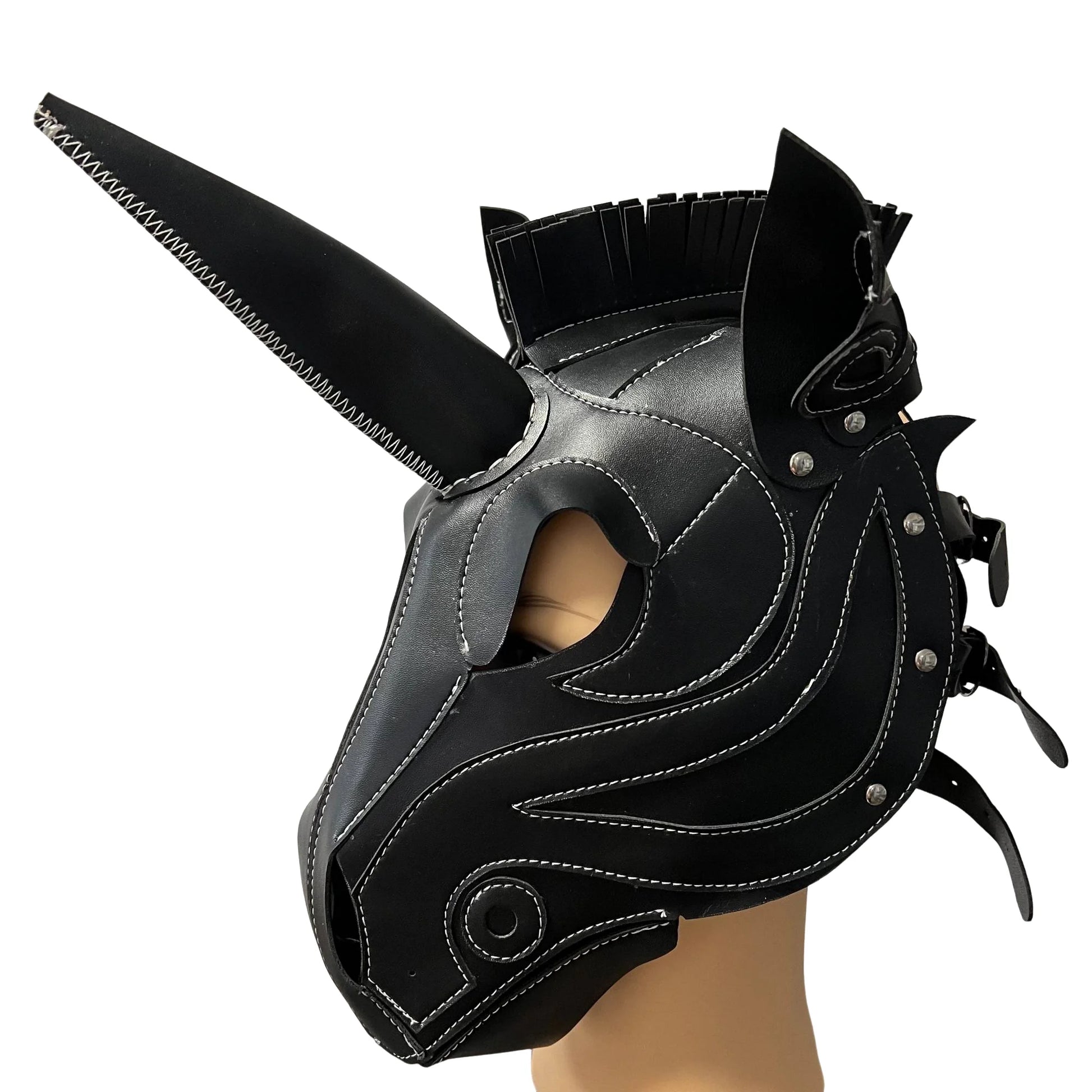 TEEK - Steampunk Unicorn Horse Mask COSTUME theteekdotcom