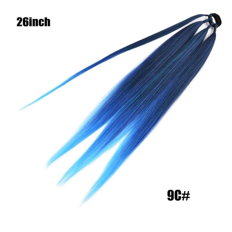 TEEK - Ponytail Synthetic Rubber Band Hair Ring 26 Inch Extensions