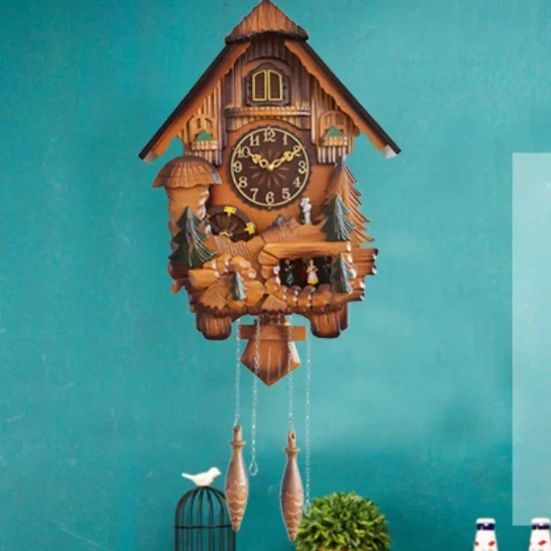TEEK - Wooden Wall Pendulum Cuckoo Bird Clock HOME DECOR theteekdotcom   