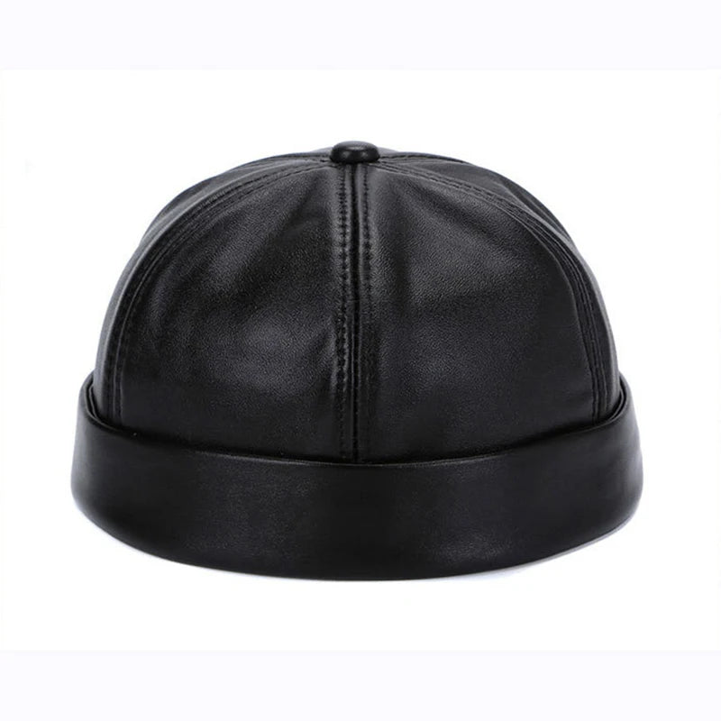 TEEK - Vintage Brimless Leather Beanie Hat HAT theteekdotcom