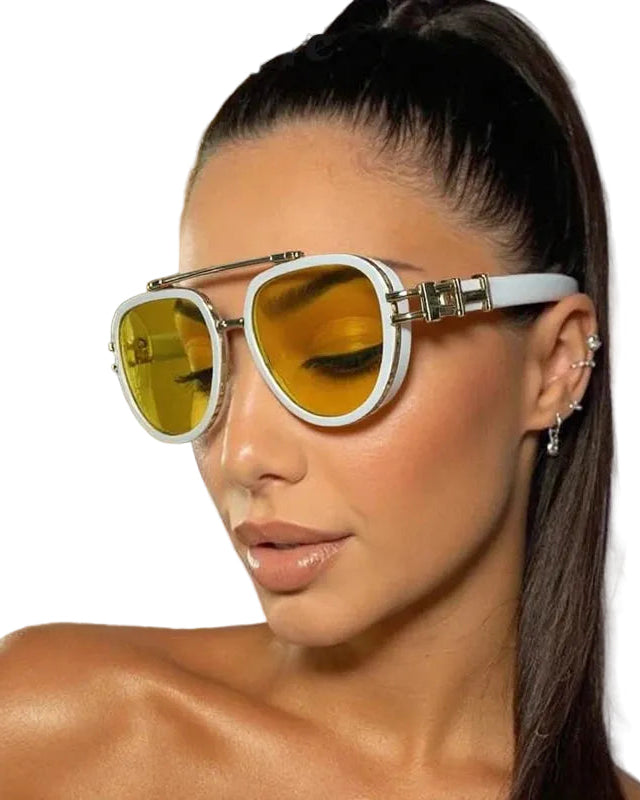 TEEK - Vintage Punk Oval Double Beam Sunglasses EYEGLASSES theteekdotcom